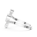 Gold Ring ALR-276, White Gold, view 3