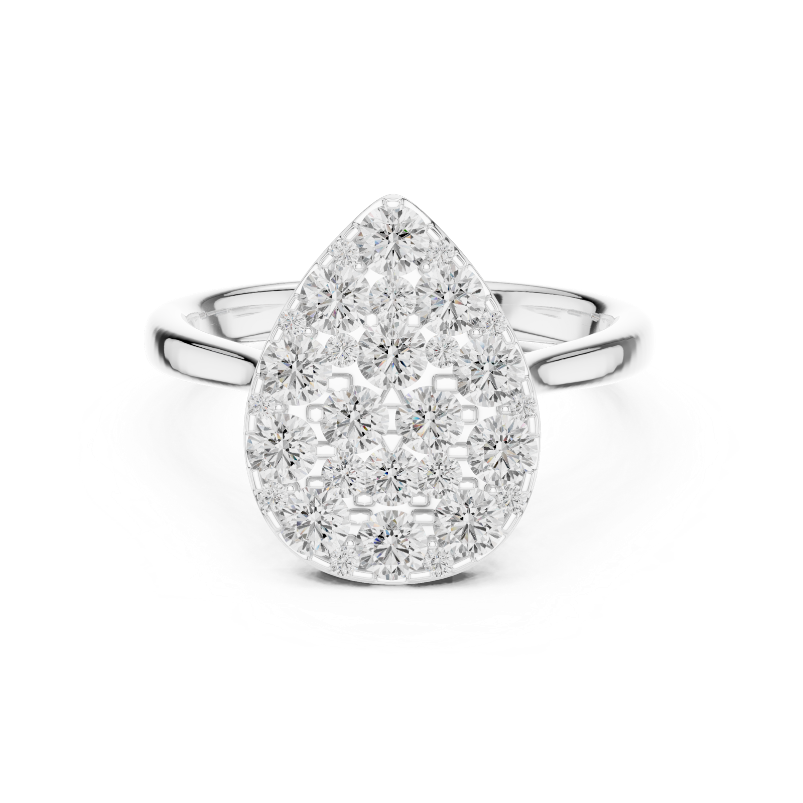 Gold Ring DDLR-784, White Gold, view 4