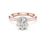 Gold Ring DDLR-176, Heart center stone, Rose Gold, view 4