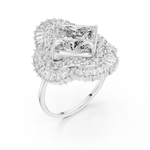 Gold Ring DR-6163, White Gold, view 2