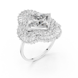 Gold Ring DR-6163, White Gold, view 2
