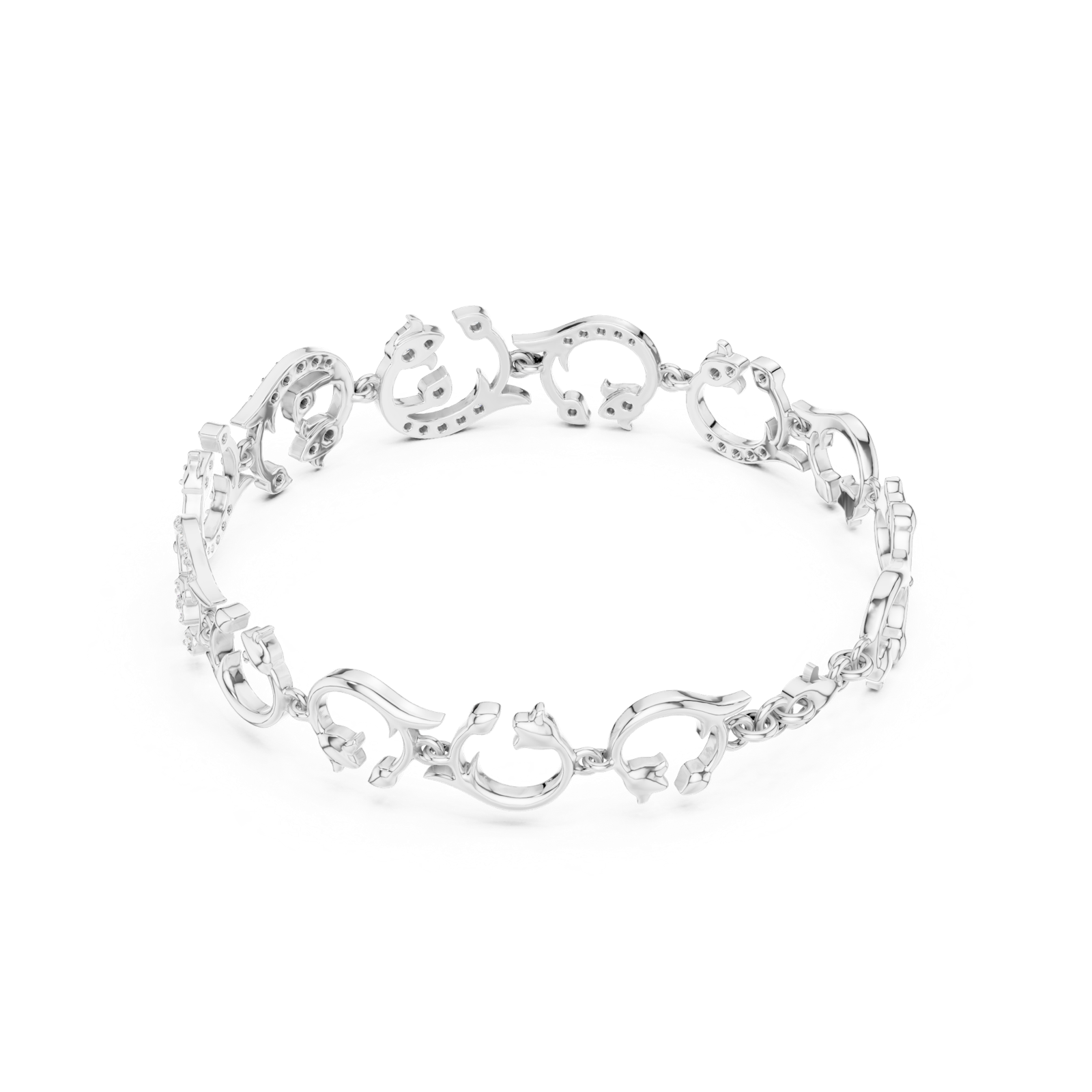 Gold Bracelet SBWB (9), White Gold, view 2