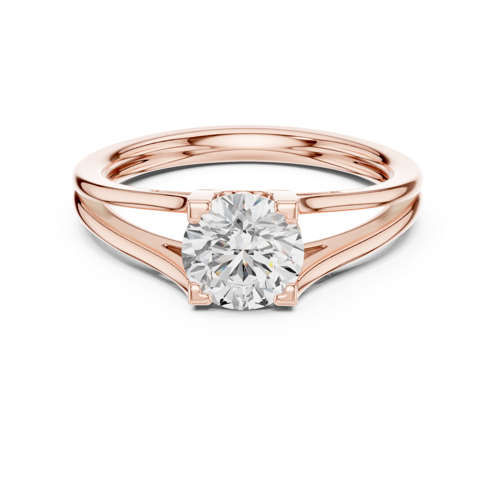 Gold Ring DDLR-543, Rose Gold, view 4