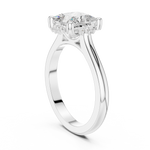 Gold Jewelry L35-123, Princess center stone, White Gold, view 1