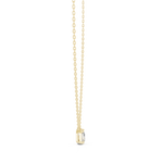 14K Solid Gold Lab Diamond Pendant Necklace, Yellow Gold, view 3