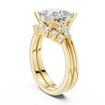 Gold Ring DDLR-440, Princess center stone, Yellow Gold, view 1