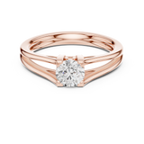 Gold Ring DDLR-545, Rose Gold, view 4