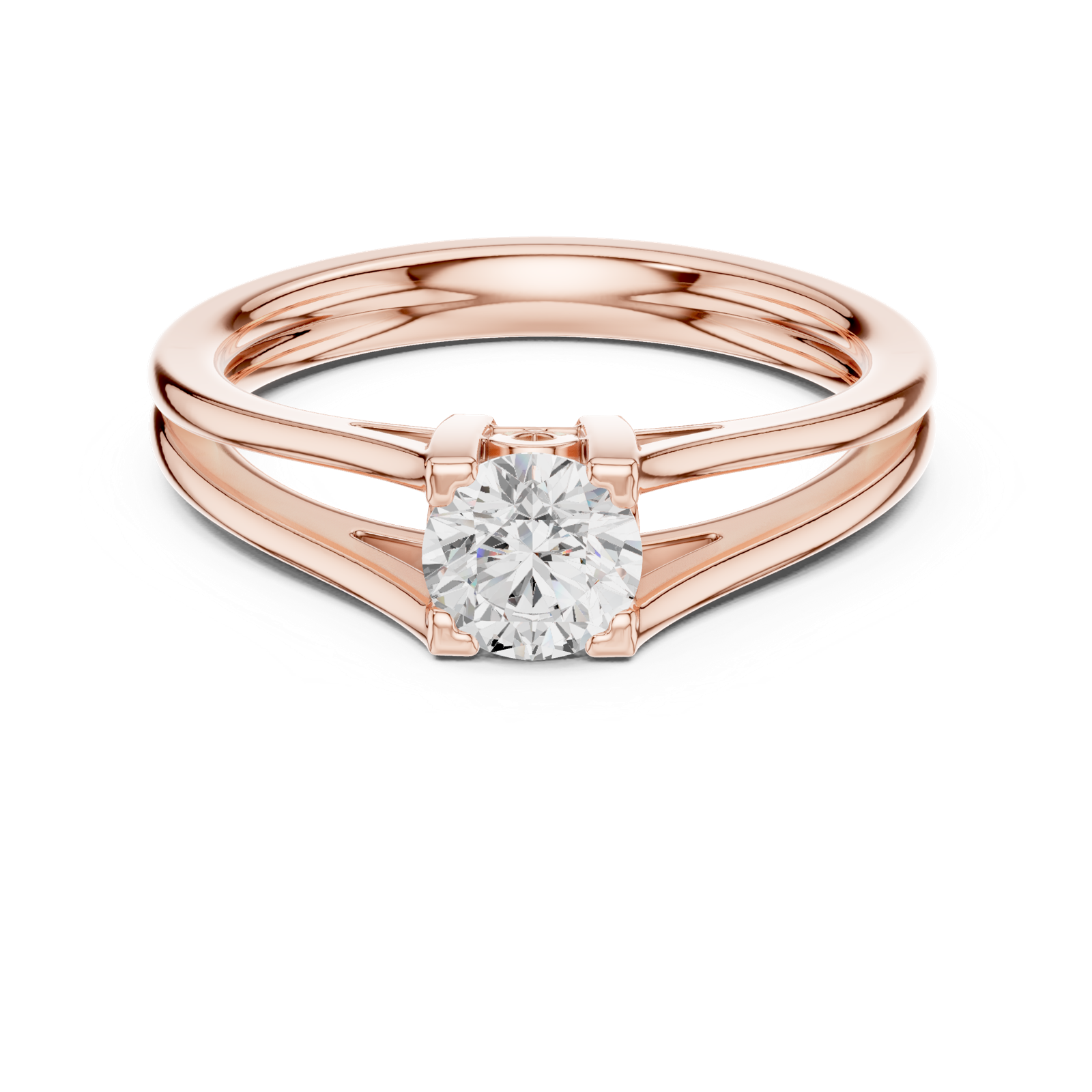 Gold Ring DDLR-545, Rose Gold, view 4