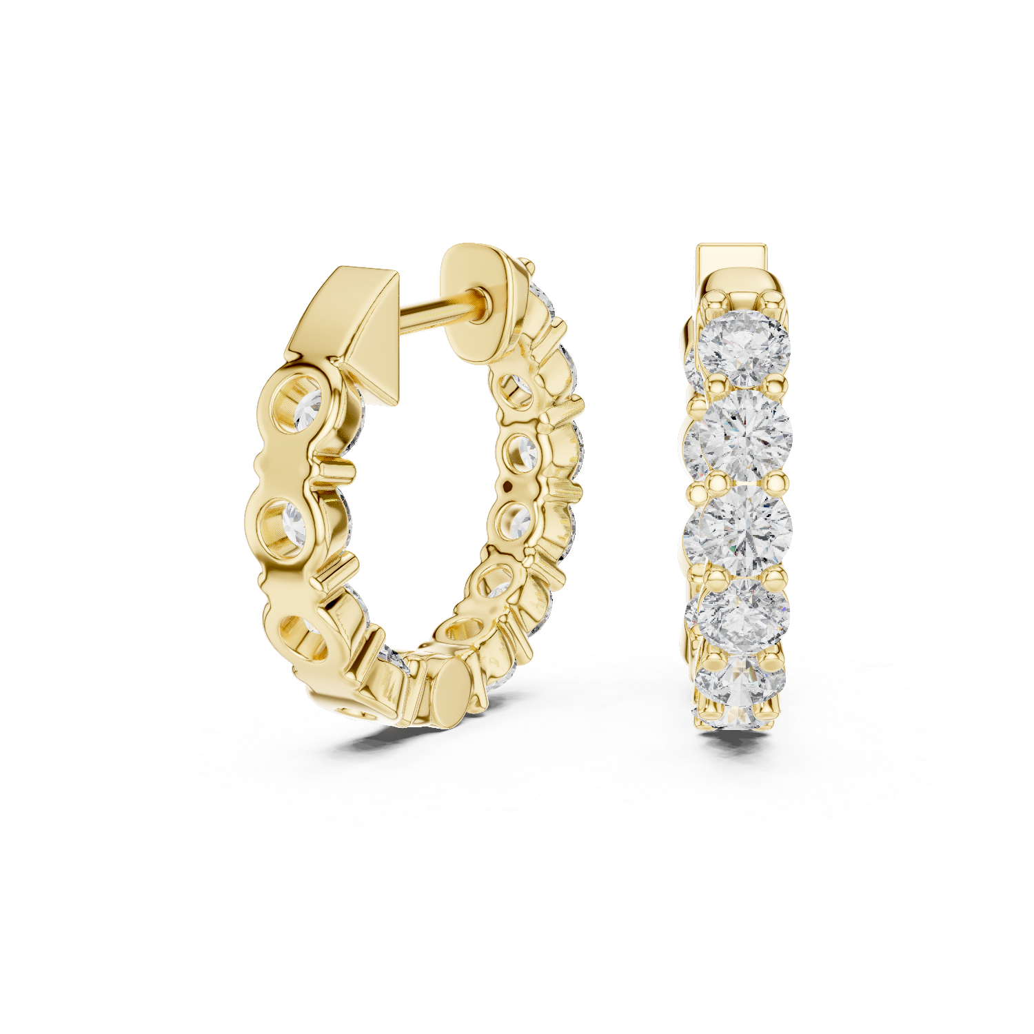 Gold Earrings GER-0372, Yellow Gold, view 1