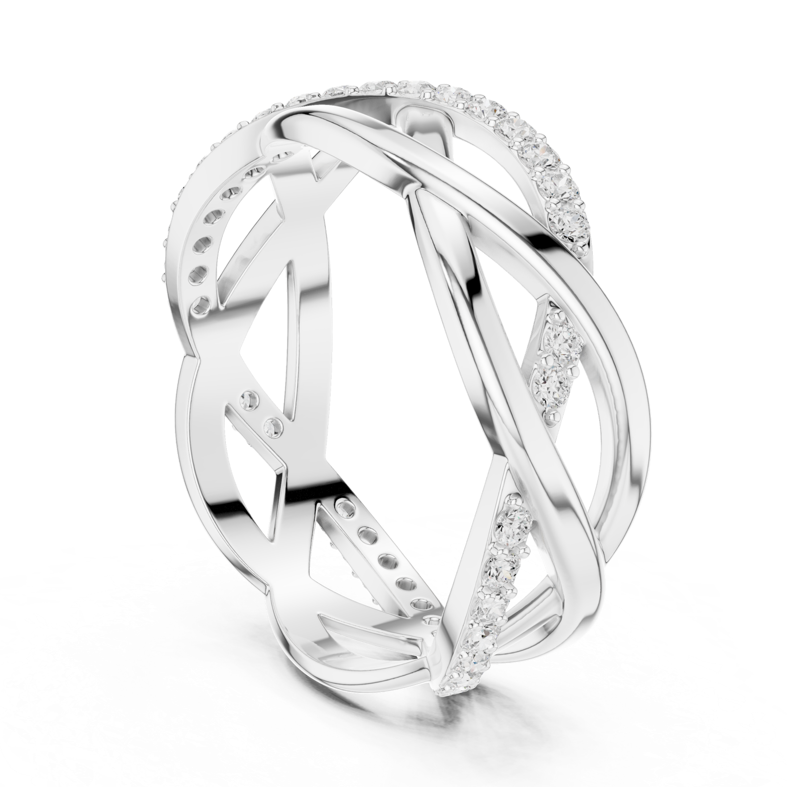 Gold Ring L22-R8, White Gold, view 1