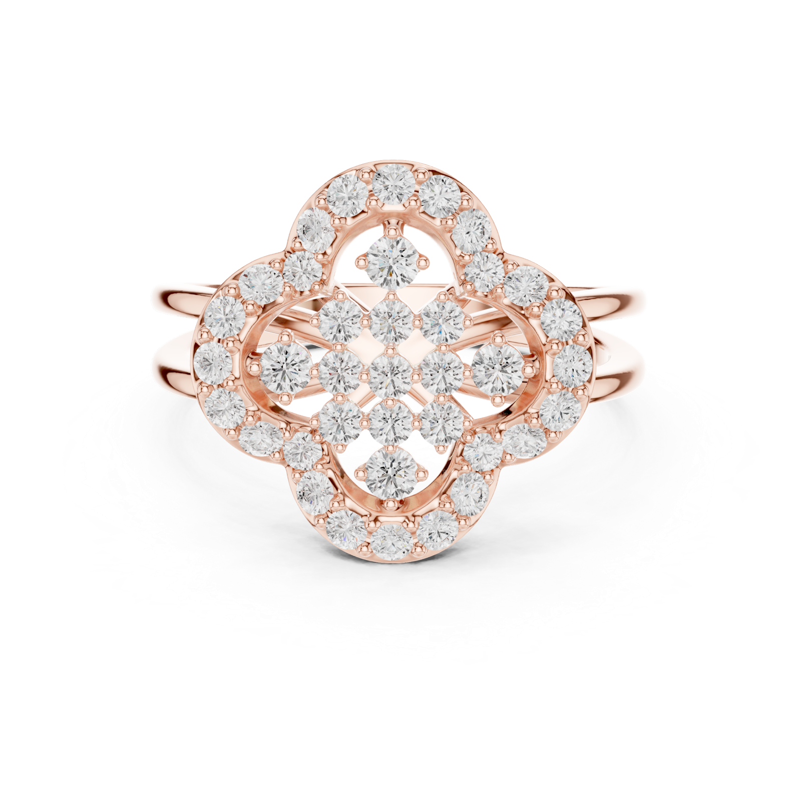 Gold Ring DDLR-459, Rose Gold, view 4