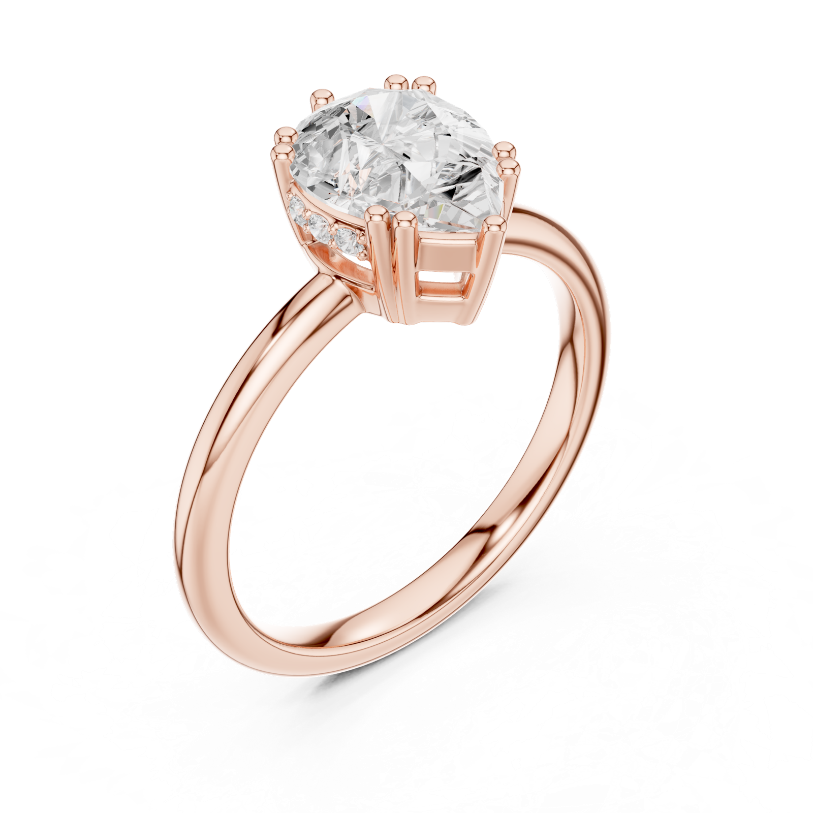 Gold Ring DDLR-928, Rose Gold, view 2