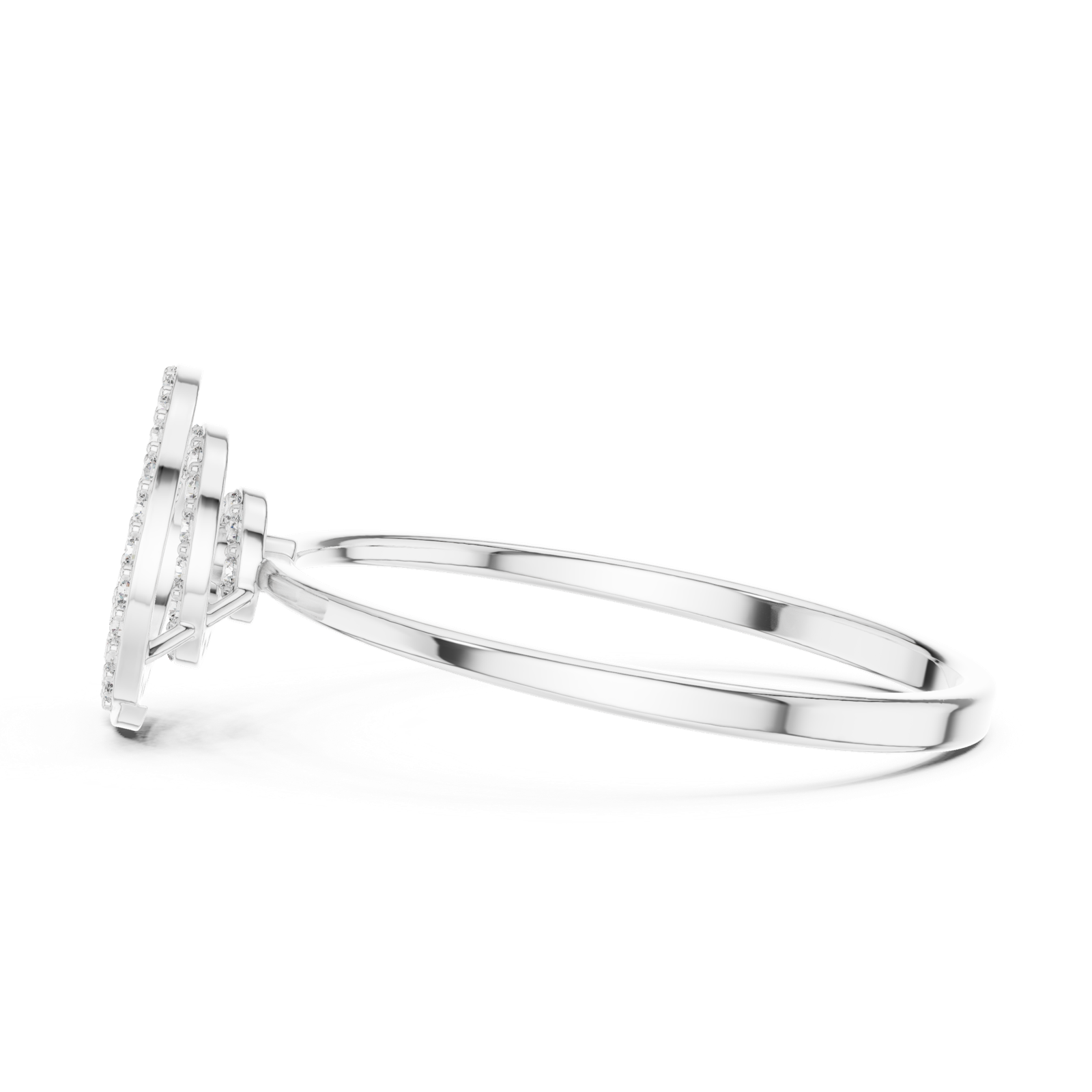 Gold Ring 1 (256), White Gold, view 3