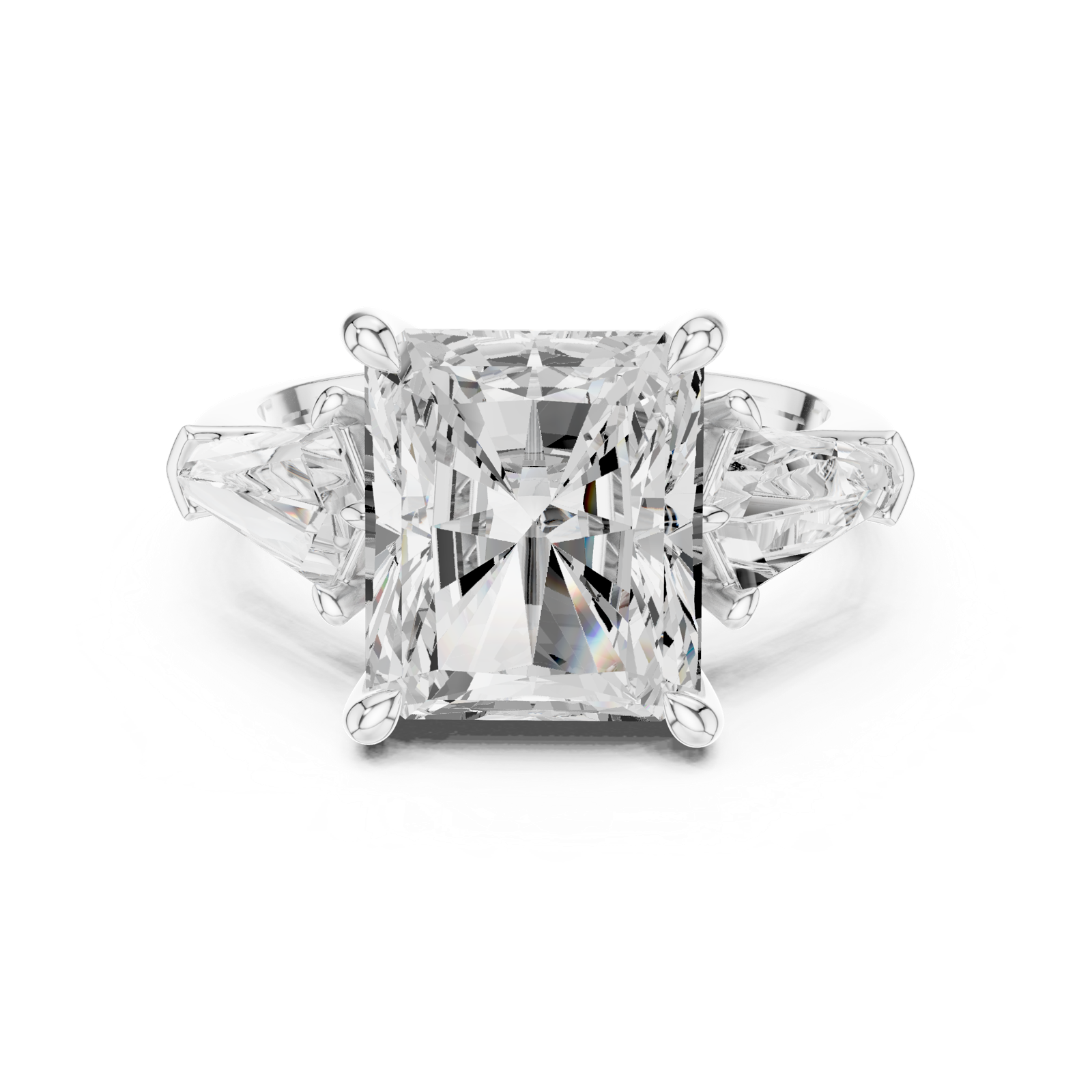 Gold Ring DDLR-288, White Gold, view 4
