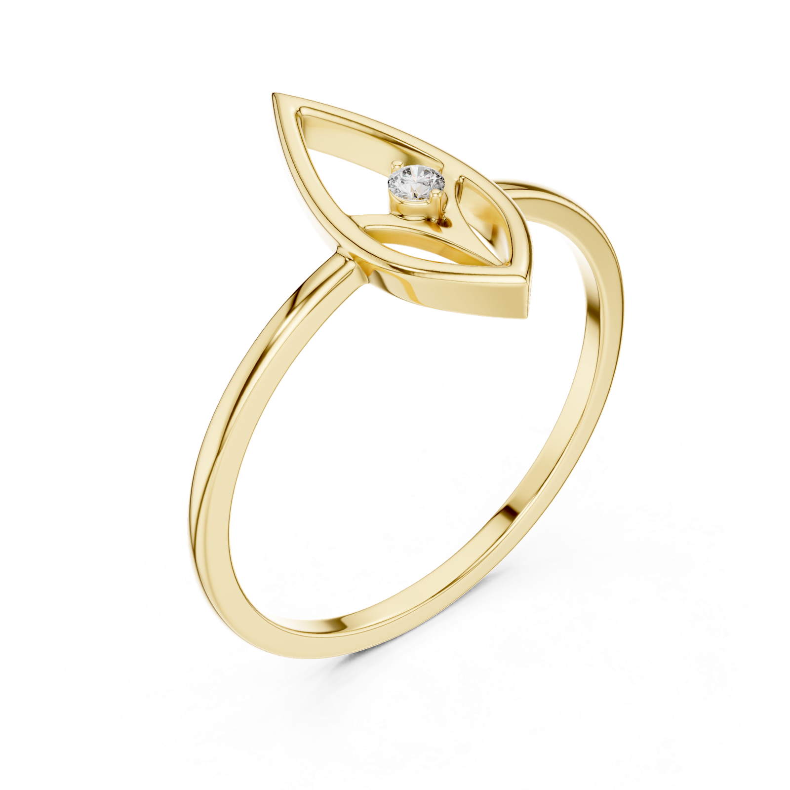 Gold Ring DR-6190, Yellow Gold, view 2