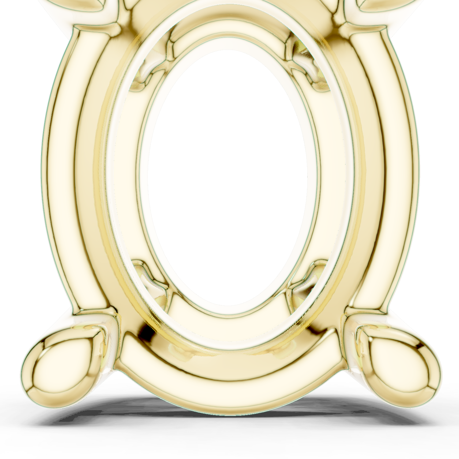 Gold Jewelry DDPO-009, Oval center stone, Yellow Gold, view 0
