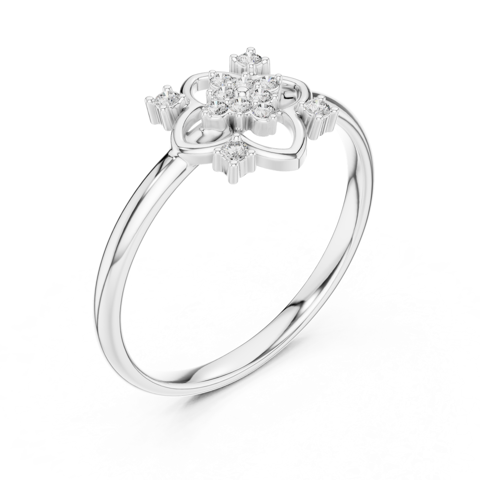 Gold Ring 1 (343), White Gold, view 2