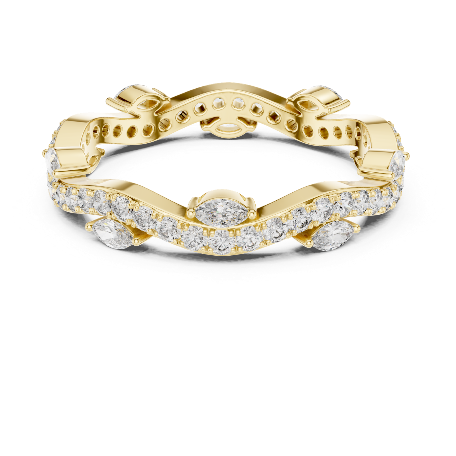 Gold Ring DDLR-237, Yellow Gold, view 4