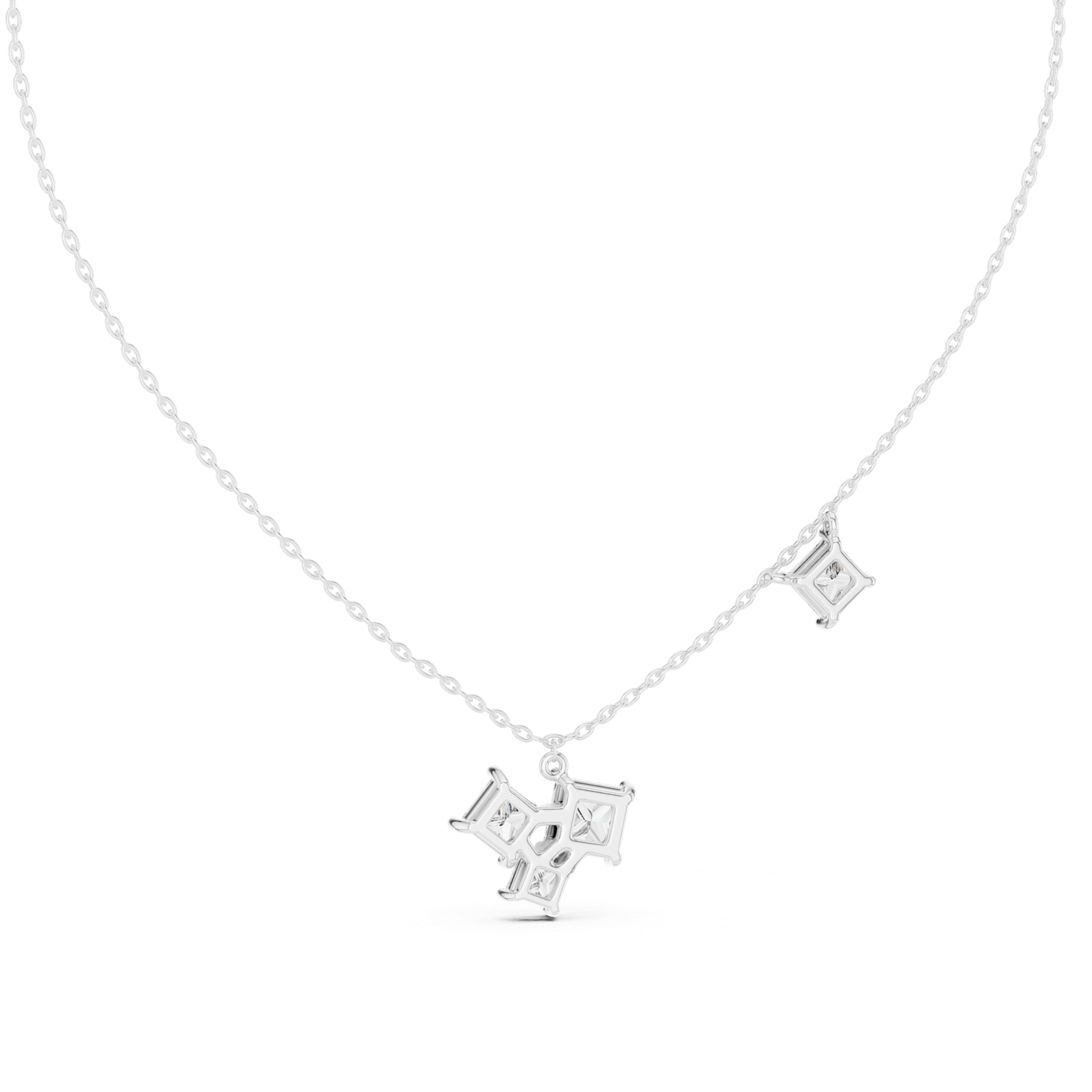 Gold Pendant GPD-0024, White Gold, view 4