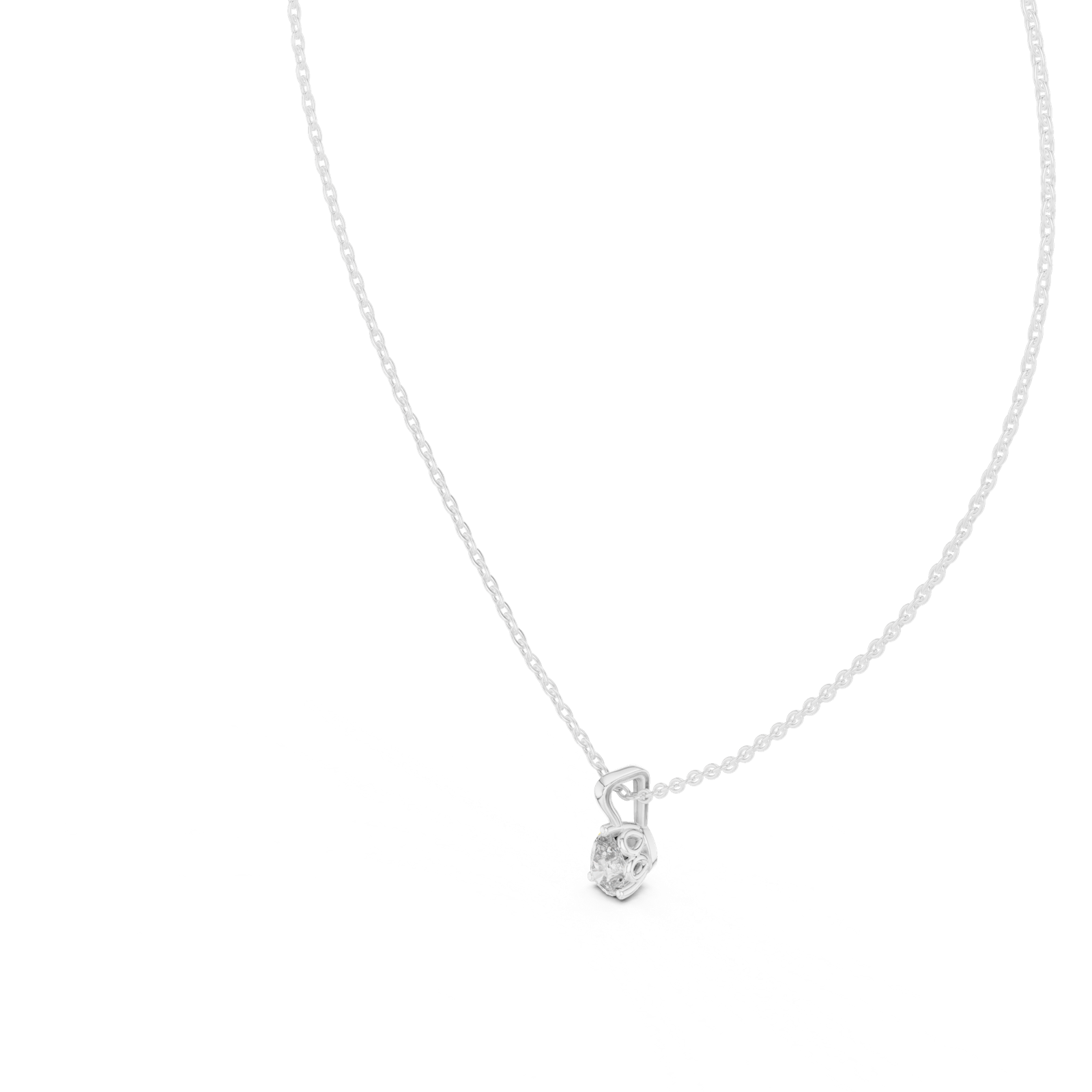 Gold Pendant GPD-0067, White Gold, view 2