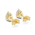 Gold Earrings GER-0363, Yellow Gold, view 3