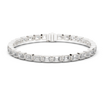 14K Solid Gold Lab Diamond Bracelet, White Gold
