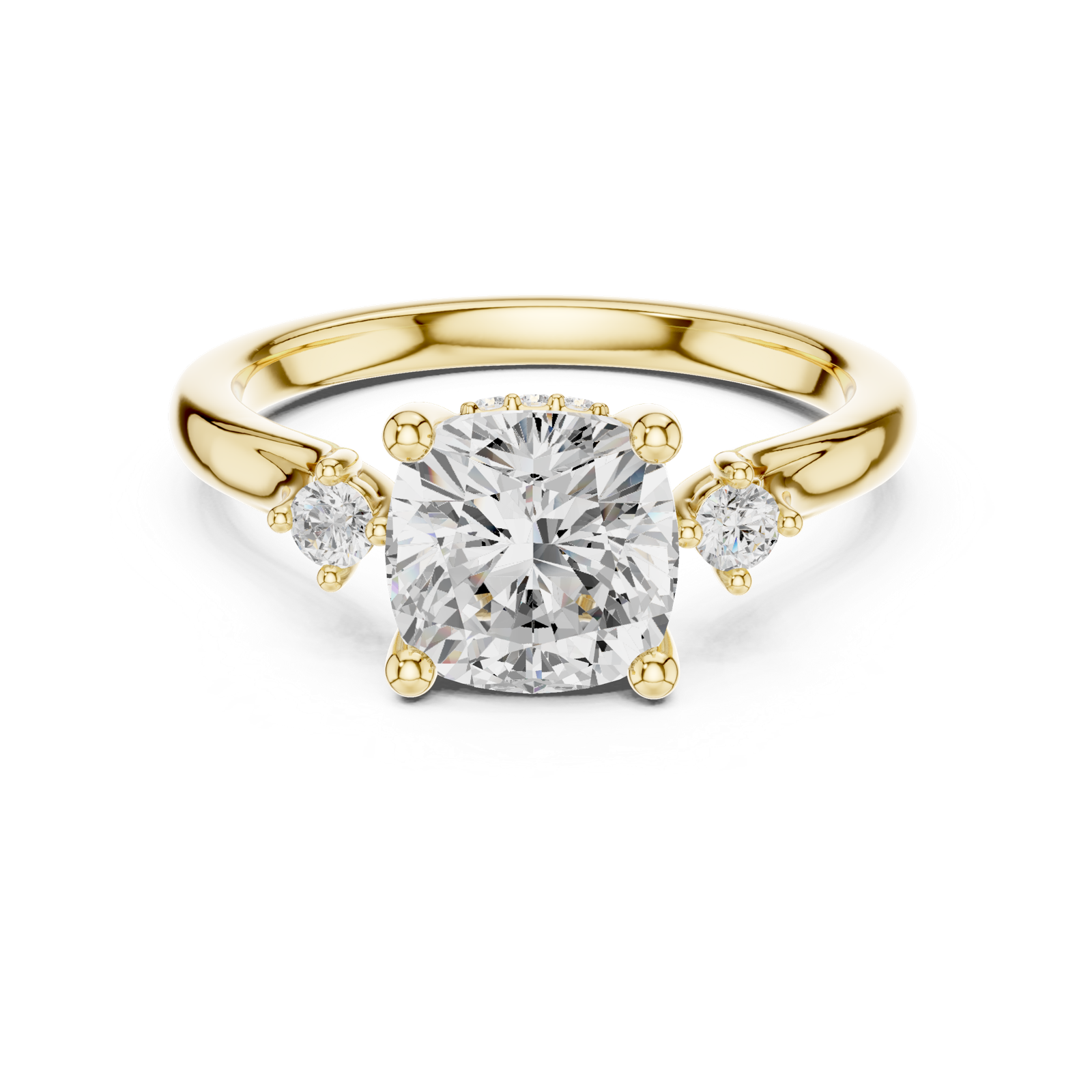 Gold Ring DDLR-970, Yellow Gold, view 4