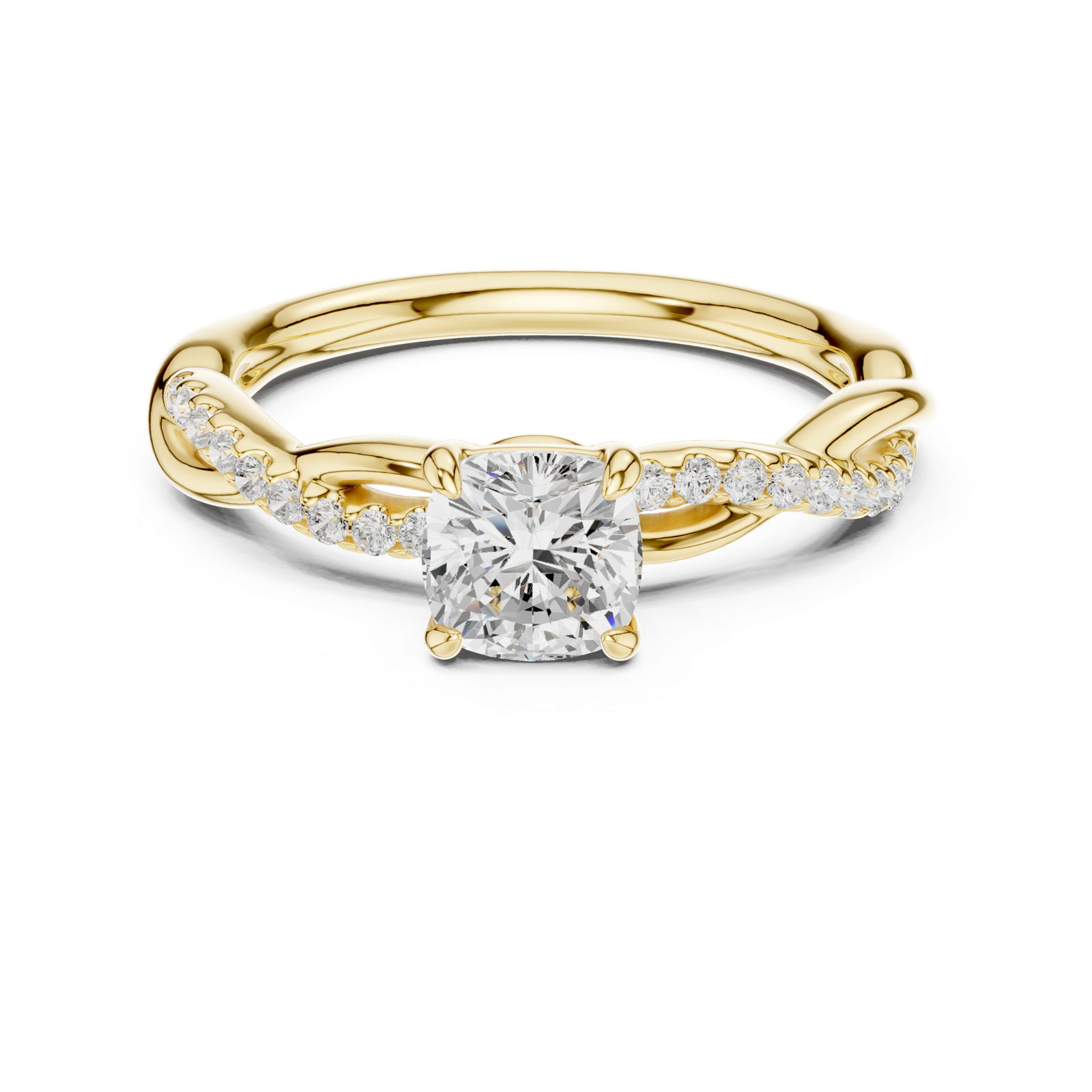 Gold Ring DDLR-591, Yellow Gold, view 4