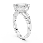 Gold Jewelry L36-7, Emerald center stone, White Gold, view 1