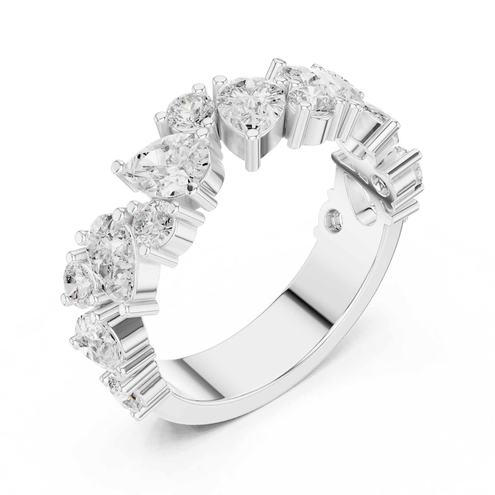 Gold Ring DDLR-378, White Gold, view 2