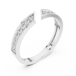 Gold Ring HLR-112, White Gold, view 2