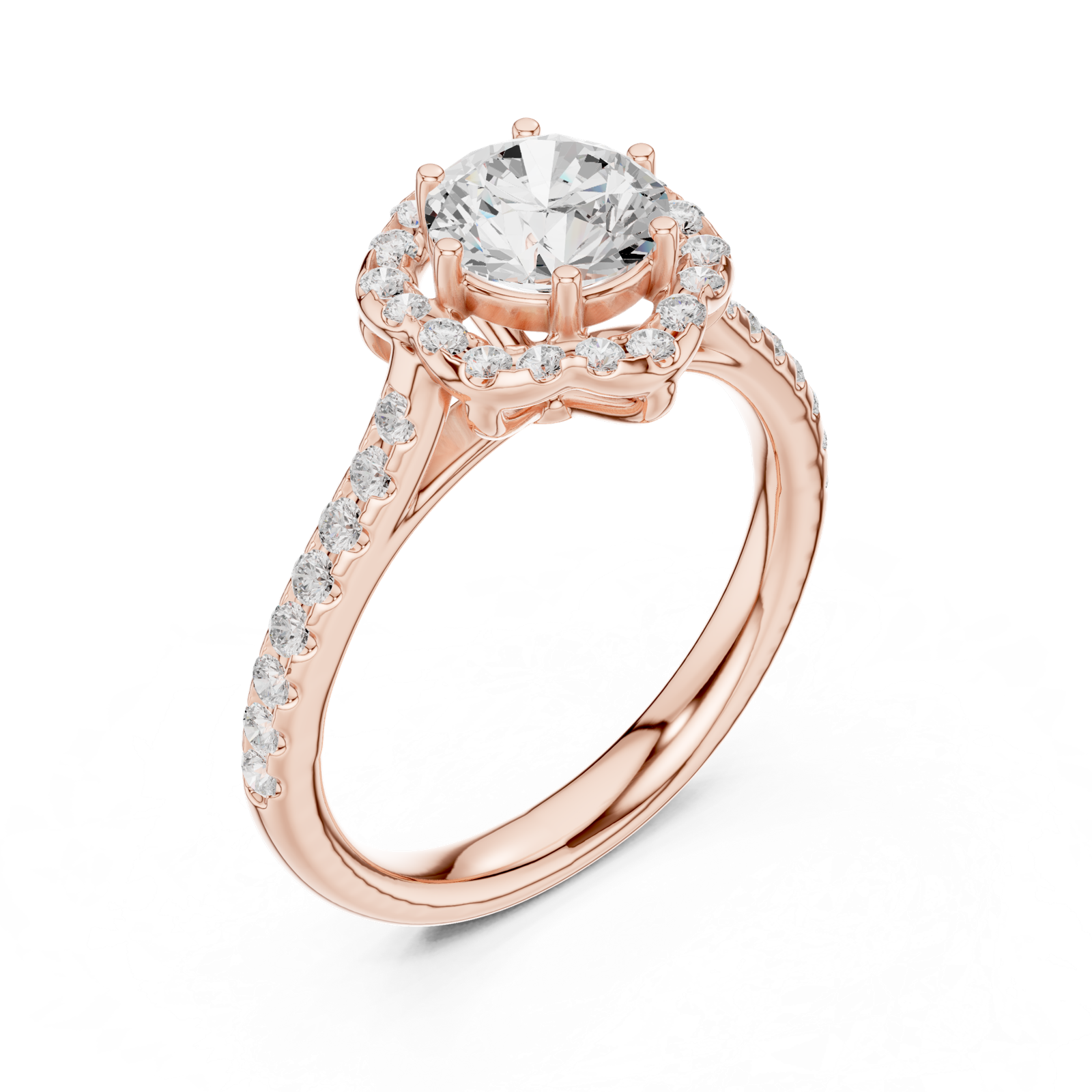 Gold Ring DDLR-677, Rose Gold, view 2