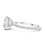 Gold Jewelry L36-16, Round center stone, White Gold, view 3