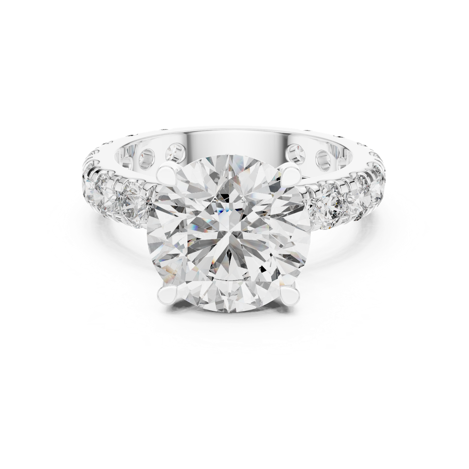Gold Ring DDLR-193, White Gold, view 4