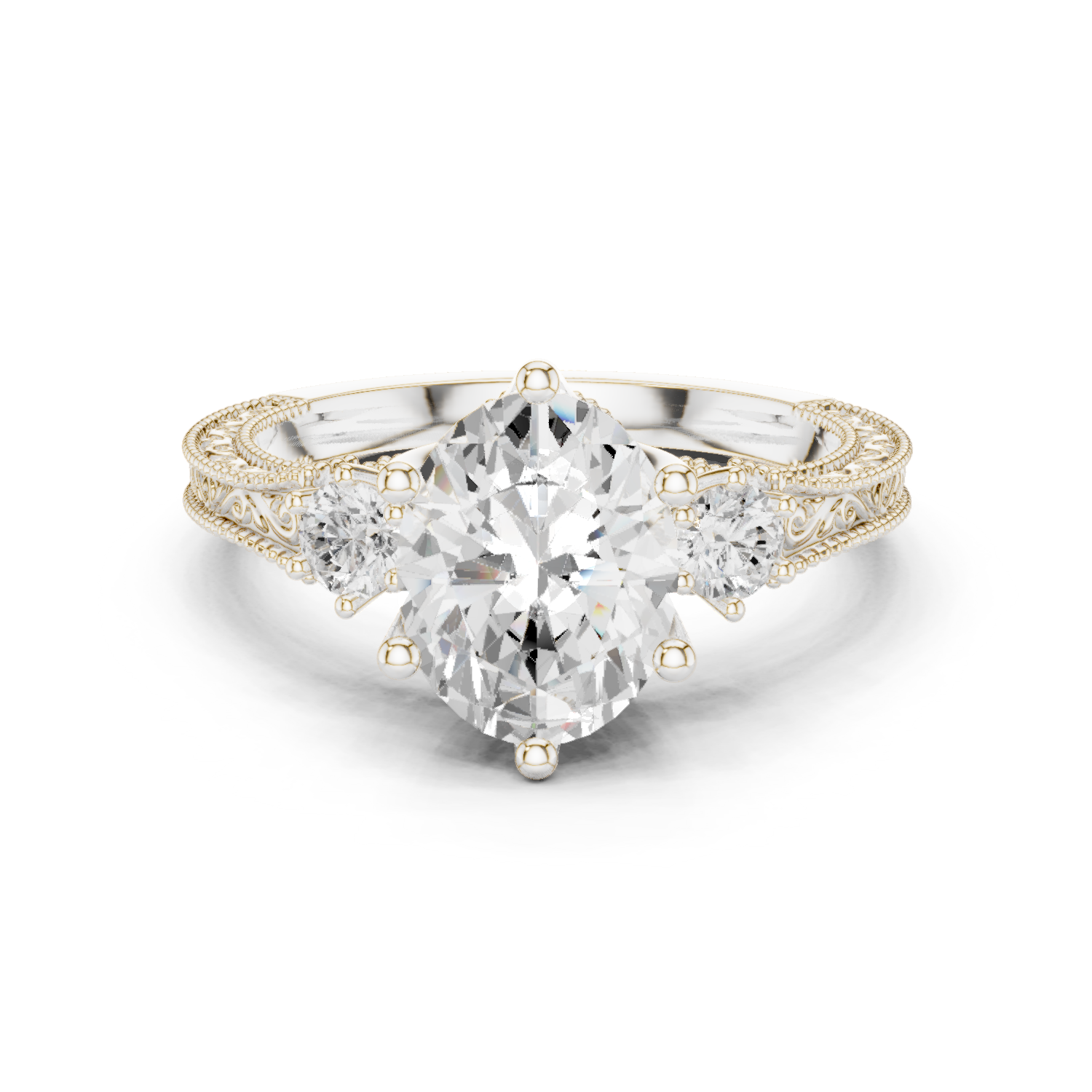 Gold Ring DDLR-282, White Gold