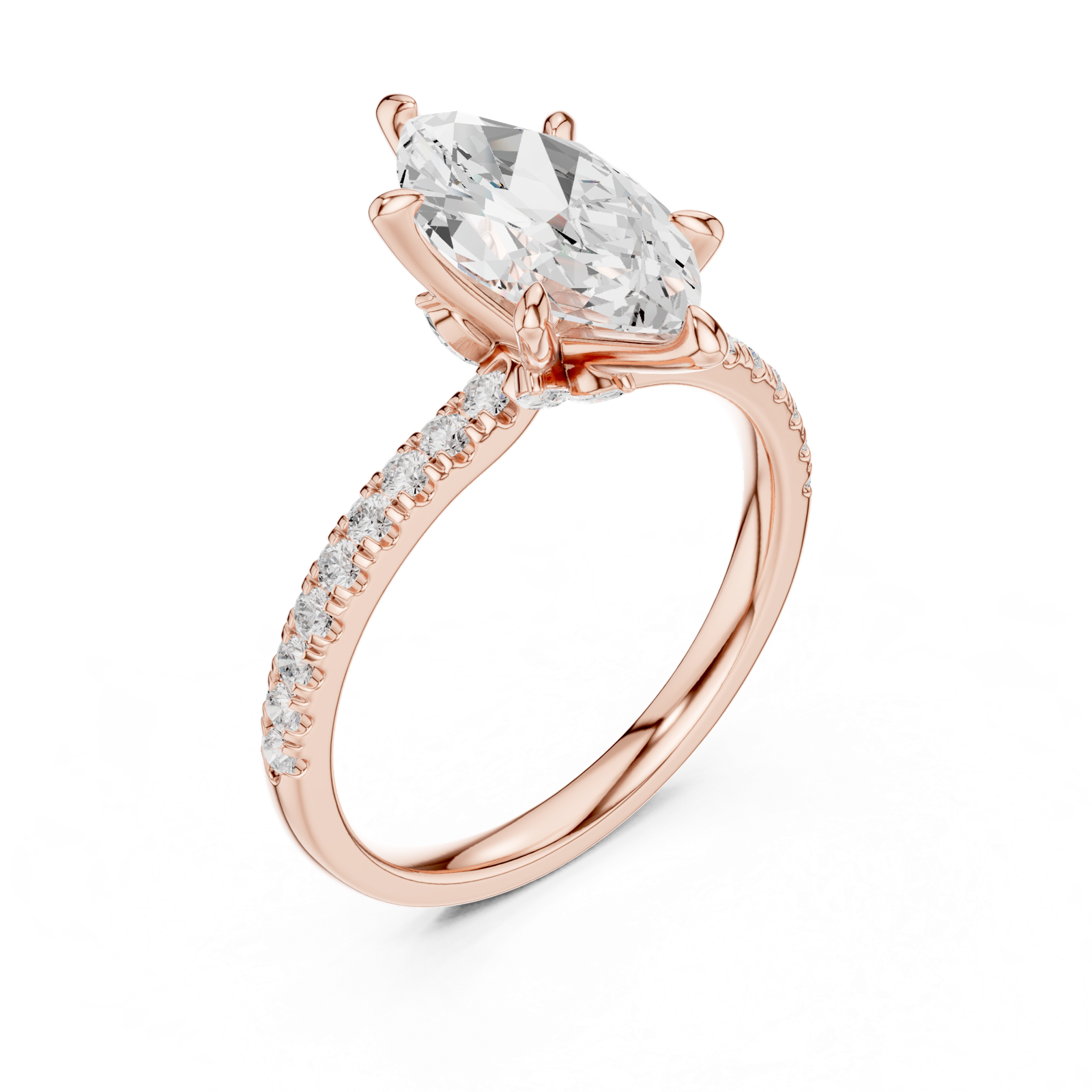 Gold Ring DDLR-1012, Rose Gold, view 2