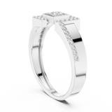 Gold Ring LR-01 (48), White Gold