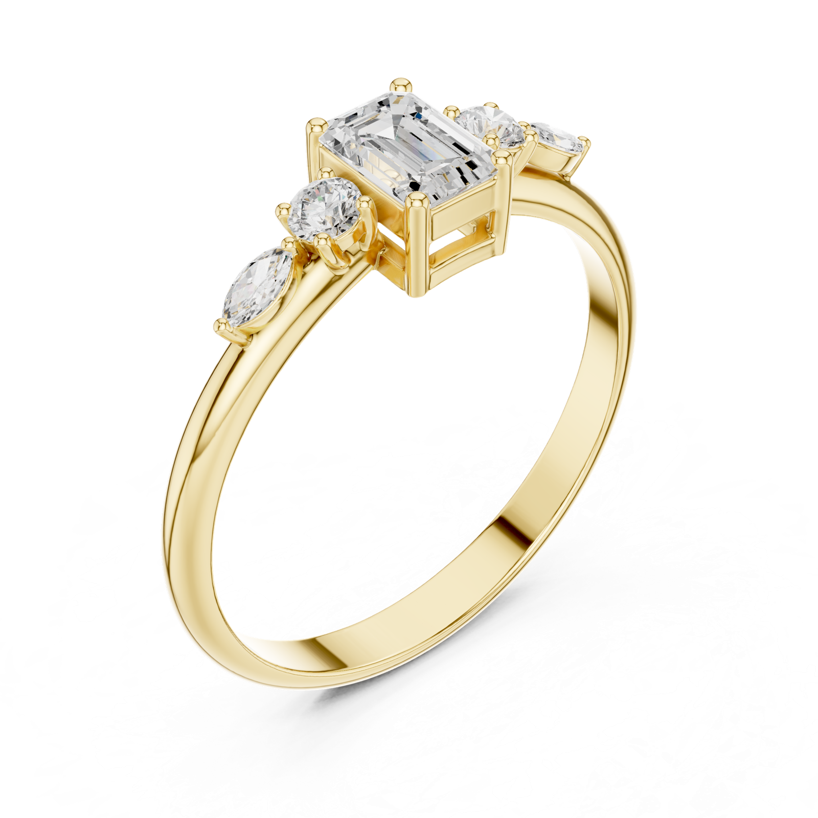 Gold Ring HLR-90, Yellow Gold, view 2