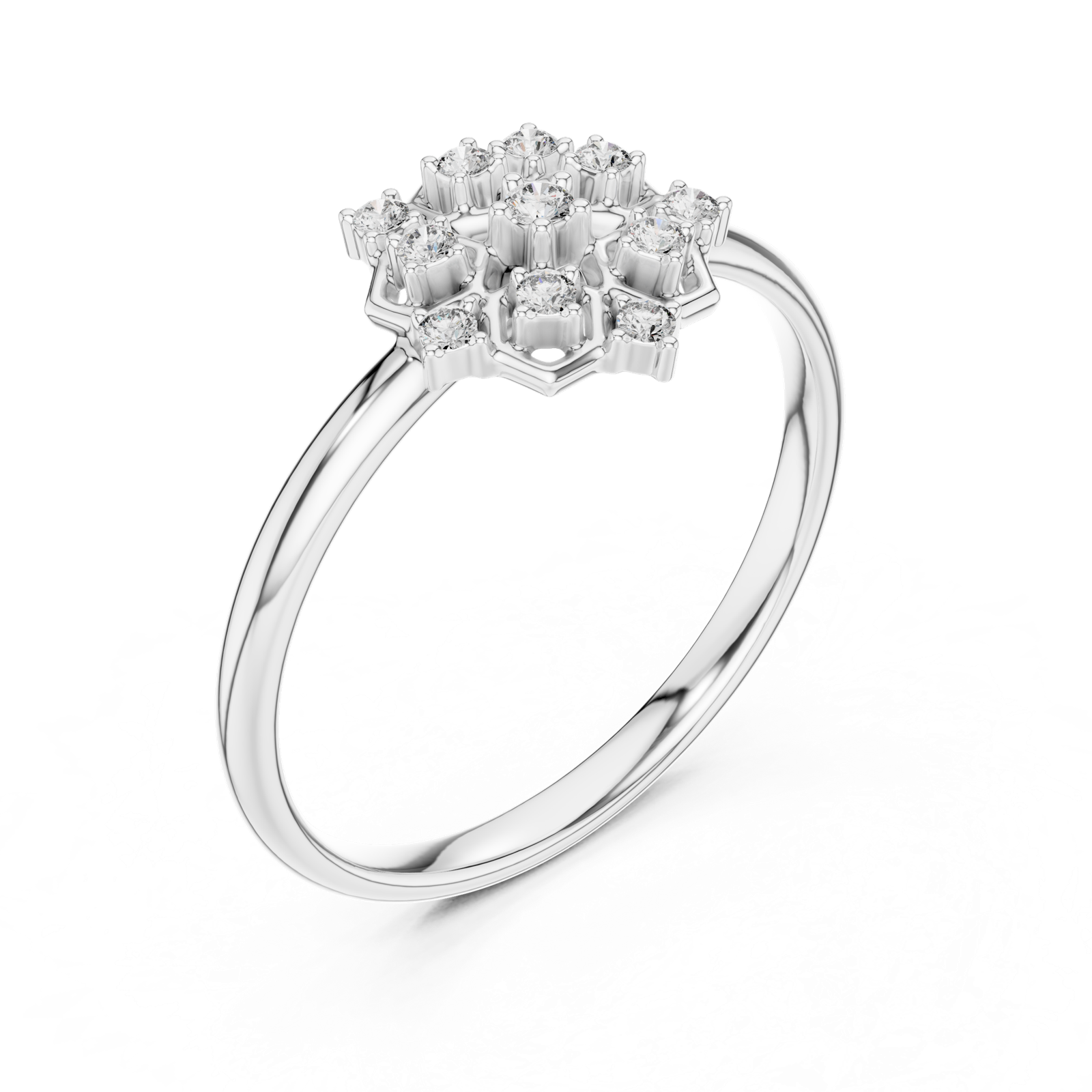 Gold Ring 1 (408), White Gold, view 2