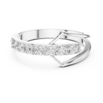 Gold Ring HLR-107, White Gold, view 4