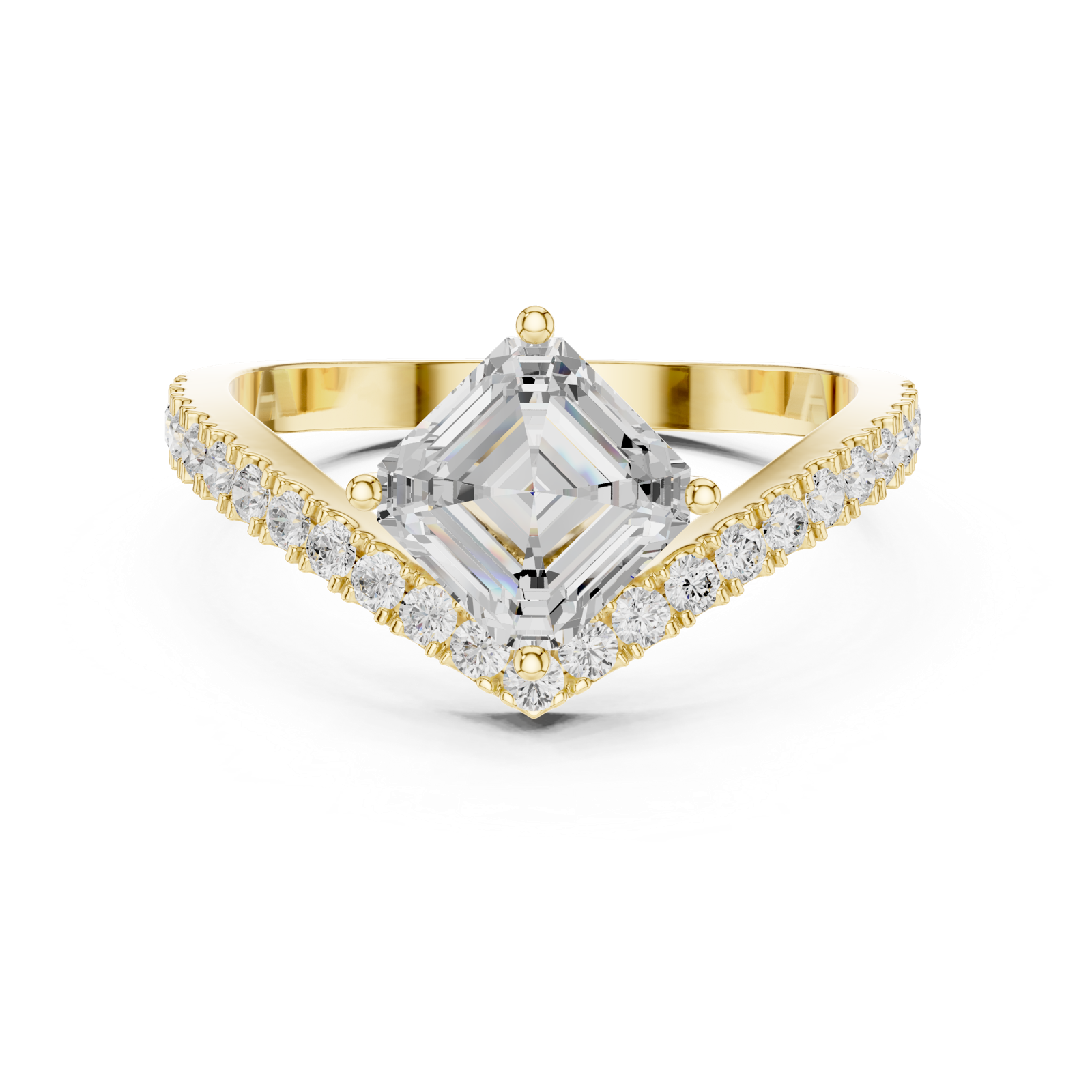 Gold Ring DDLR-1114, Yellow Gold, view 4