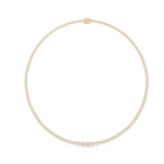 14K Solid Gold Lab Diamond Tennis Necklace, Yellow Gold, view 1