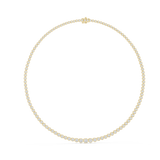 14K Solid Gold Lab Diamond Tennis Necklace, Yellow Gold, view 1