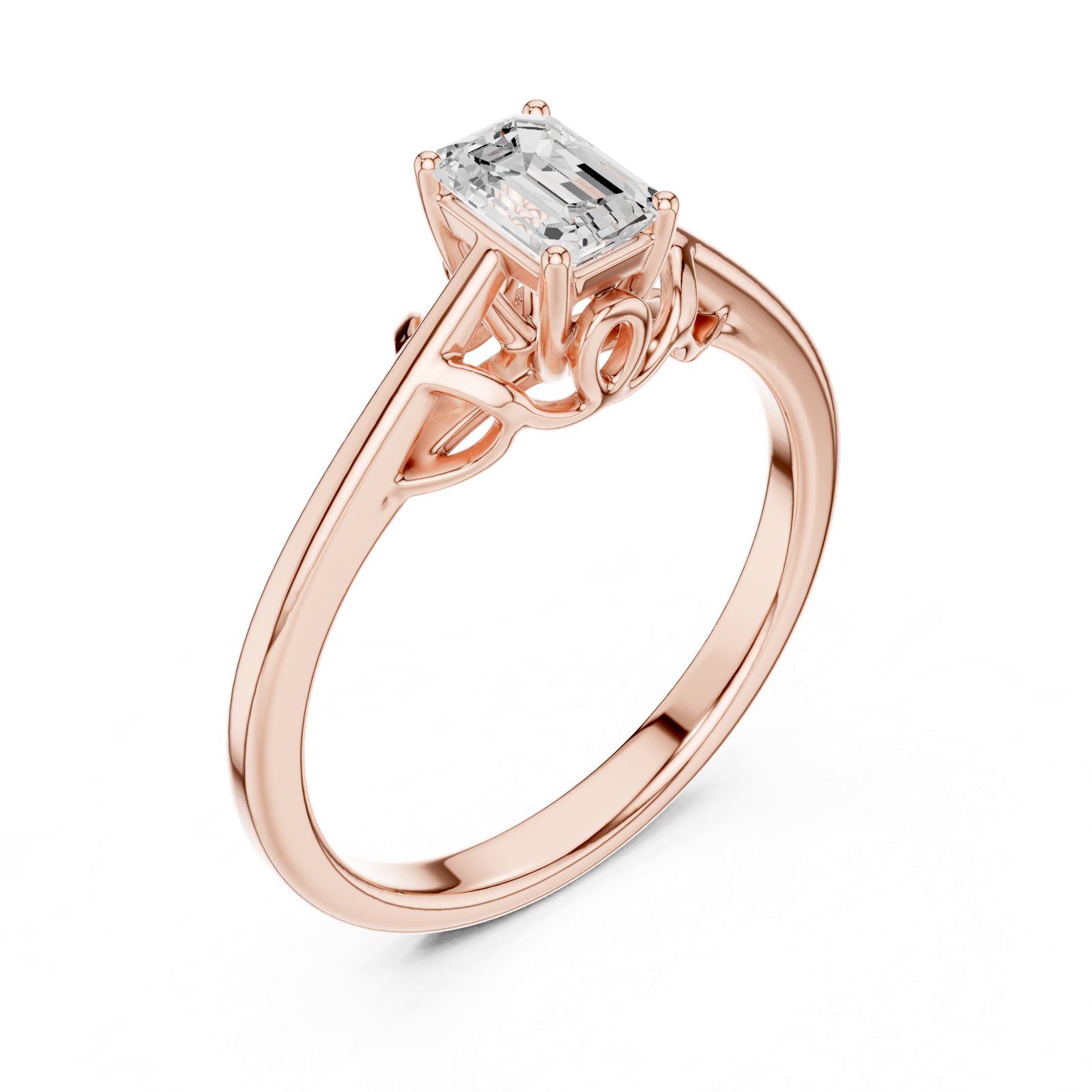 Gold Ring DDLR-483, Rose Gold, view 2