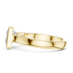 Gold Jewelry L36-3, Princess center stone, Yellow Gold, view 3