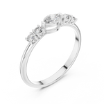 Gold Ring HLR-104, White Gold, view 2