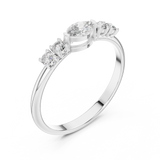 Gold Ring HLR-104, White Gold, view 2