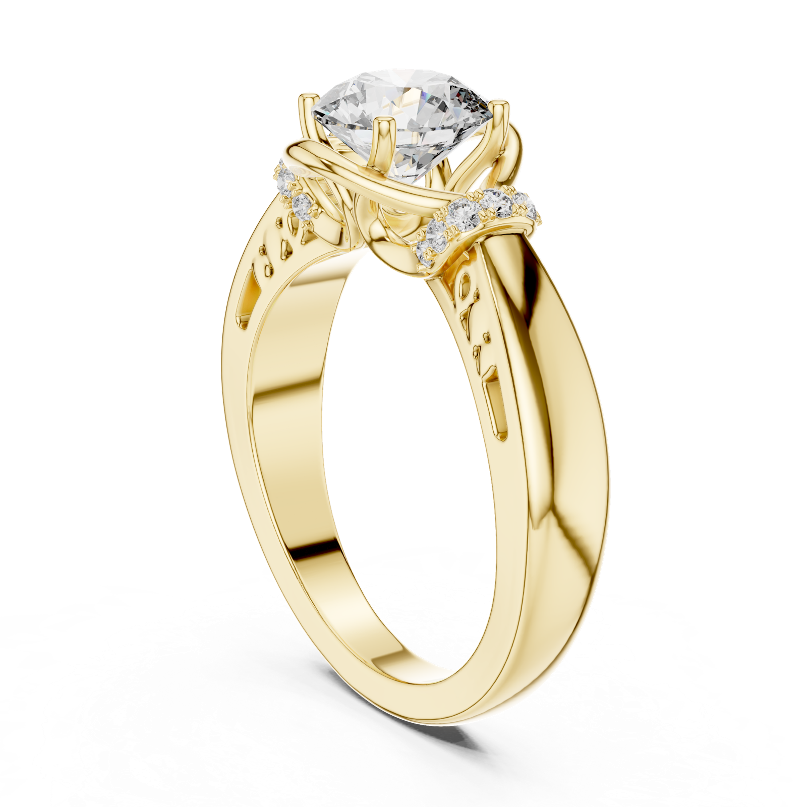 Gold Ring LR-0112, Yellow Gold, view 1