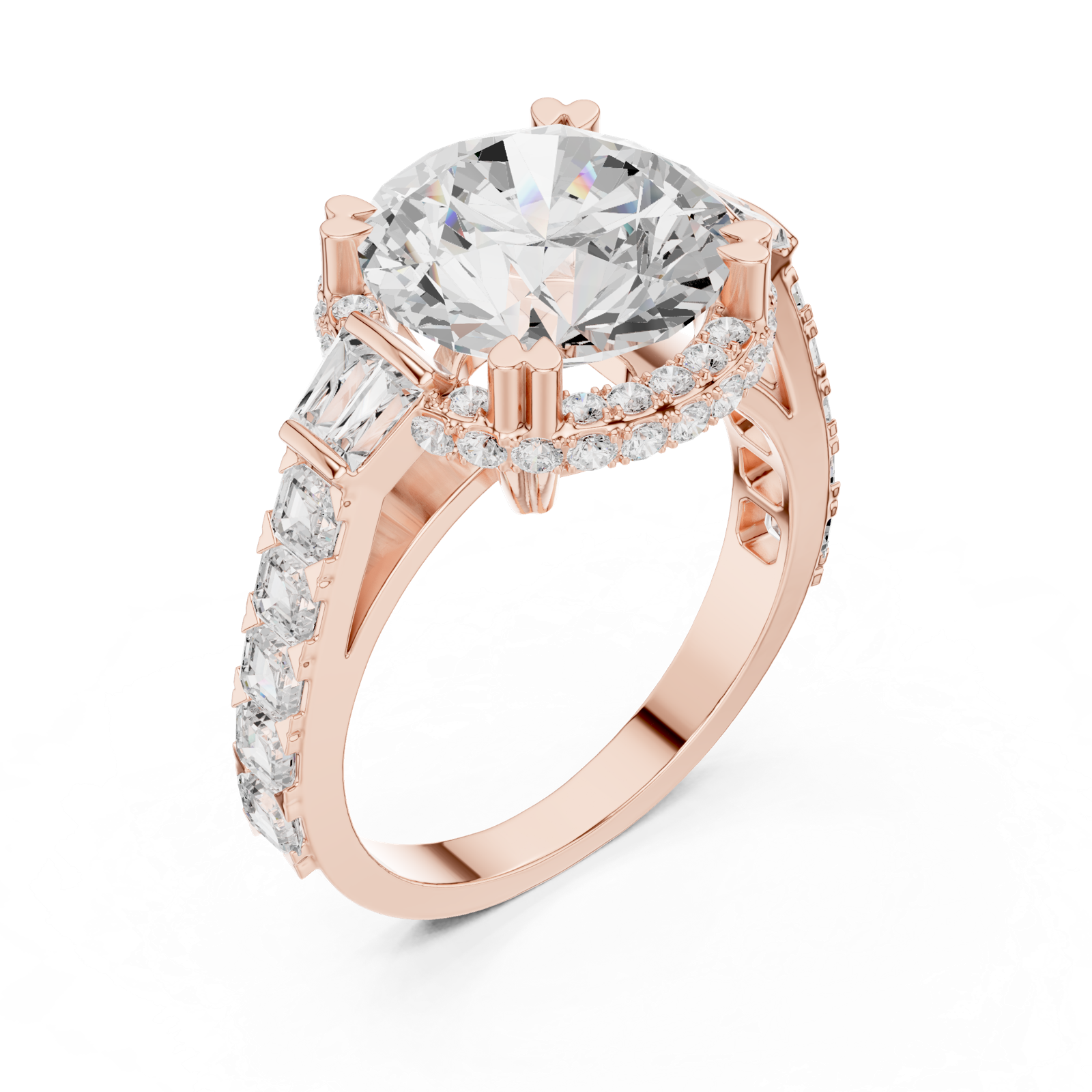 Gold Ring DDLR-354, Rose Gold, view 2