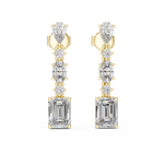 Gold Earrings L02-441, Yellow Gold